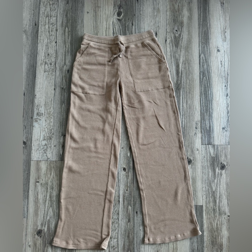 TNA Waffle Knit Lounge Pants in Tan